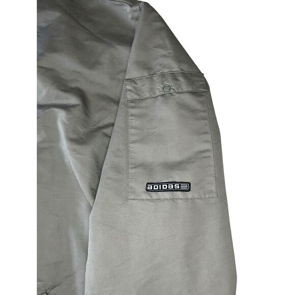 Vintage 2000s Y2K ADIDAS Mens Olive Green Windbreaker Jacket Size XL White Label - Picture 4 of 12